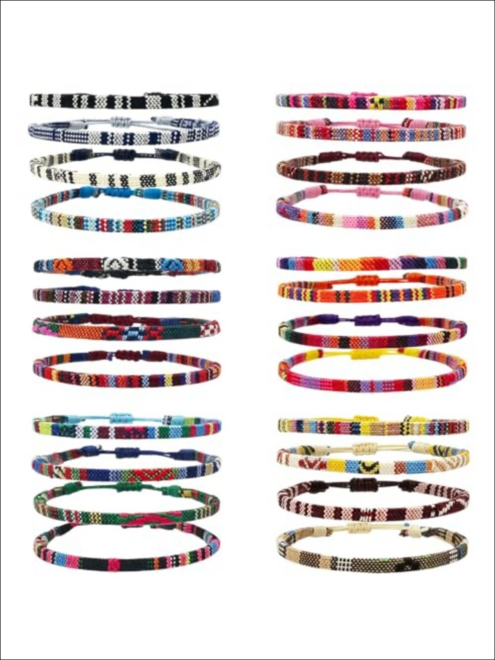 Handmade Braided String Rope Ankle Bracelets Adjustable Waterproof